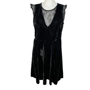 Black Velour And Lace Dress